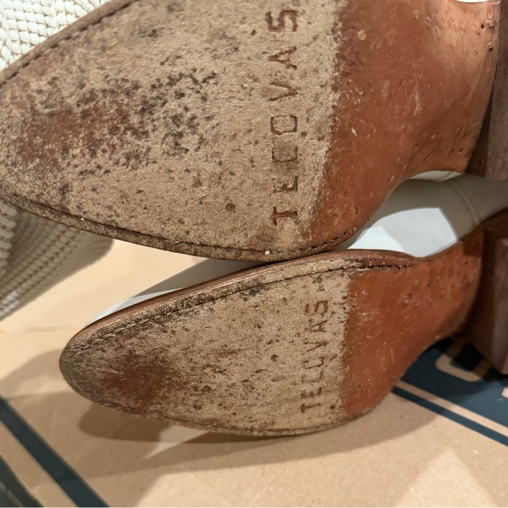 Tecovas Abby White Western Leather Boots - Picture 4 of 6